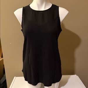 New Reitmans Rock & Shine Black Sheer Panel Blouse